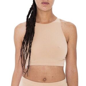 American Apparel Nude cotton spandex crop top